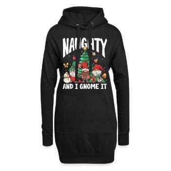 Coquine Et Je Gnome Il - Sweat-shirt à capuche long Femme - noir - Devant