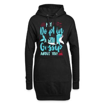 Dolphin Mon Dauphin Et Je Gossip - Sweat-shirt à capuche long Femme - noir - Devant