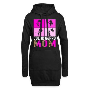 Drapeau agitant la fanfare garde de couleur - Sweat-shirt à capuche long Femme - noir - Devant