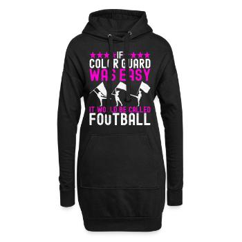 Drapeau agitant la fanfare garde de couleur - Sweat-shirt à capuche long Femme - noir - Devant