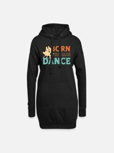 Square Dancing Born To Square Dance Country Dance - Hoodie-Kleid - Schwarz