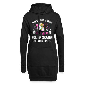 Roller Skating Roller Skater - Great Roller Skater - Hoodie-Kleid - Schwarz - Vorne