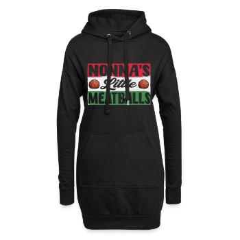 Nonna's Little Meatballs - Hoodie-Kleid - Schwarz - Vorne