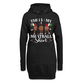 C’est ma chemise de boulettes de viande - Sweat-shirt à capuche long Femme - noir - Devant