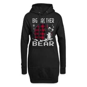 Big Brother Bear - Hoodie-Kleid - Schwarz - Vorne
