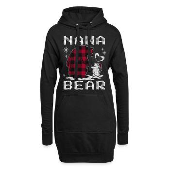 Ours Nana - Sweat-shirt à capuche long Femme - noir - Devant