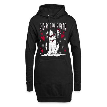 Big Brother Bear - Hoodie-Kleid - Schwarz - Vorne