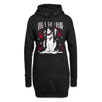 Big Sister Bear - Hoodie-Kleid - Schwarz - Vorne