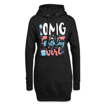 Dauphin Anniversaire Omg Je suis le - Sweat-shirt à capuche long Femme - noir - Devant