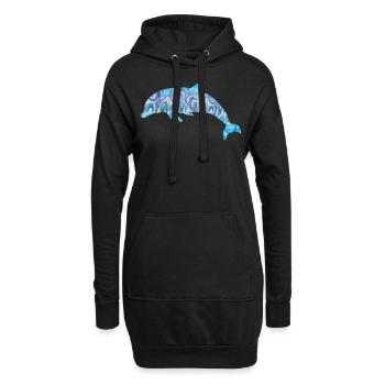 Dolphin - Hoodie-Kleid - Schwarz - Vorne