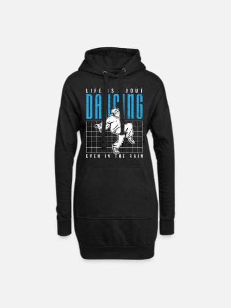 Dance Moves Life Is About Dancing Breakdancing - Hoodie-Kleid - Schwarz