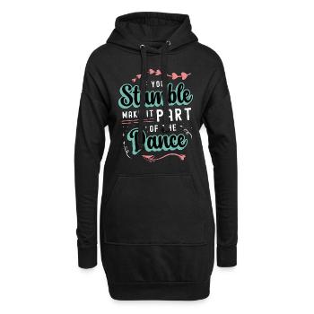 Mouvements de danse Si vous trébuchez, faites-le danser - Sweat-shirt à capuche long Femme - noir - Devant