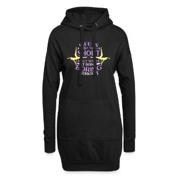 Pole Dance La vie est courte Ne la gaspillez pas Pole Fit - Sweat-shirt à capuche long Femme - noir - Devant