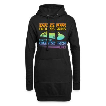 Skateboarding Life - Skatepark Skateboarding Quote - Hoodie-Kleid - Schwarz - Vorne