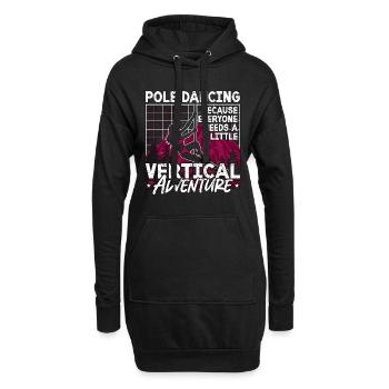 Pole dance parce que tout le monde a besoin de pole fitness - Sweat-shirt à capuche long Femme - noir - Devant