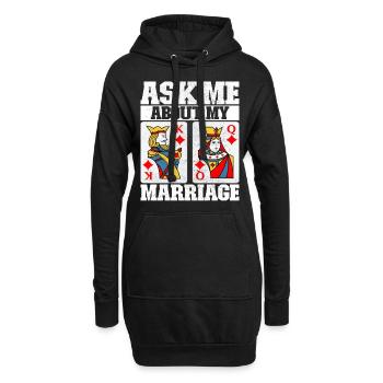 Binokel Pinochle - Hoodie-Kleid - Schwarz - Vorne