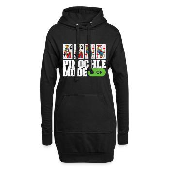 Binokel Pinochle - Hoodie-Kleid - Schwarz - Vorne