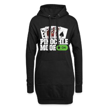 Binokel Pinochle - Hoodie-Kleid - Schwarz - Vorne