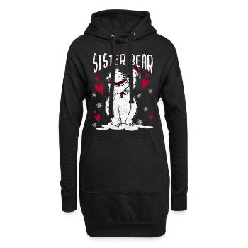 Sister Bear - Hoodie-Kleid - Schwarz - Vorne