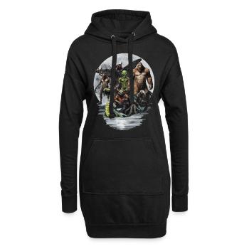 Groupe Cryptid - Sweat-shirt à capuche long Femme - noir - Devant