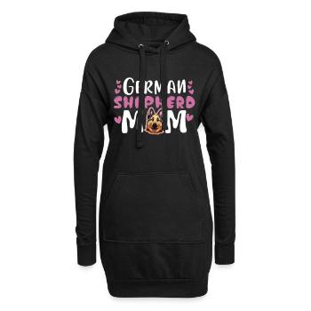Maman berger allemand - Sweat-shirt à capuche long Femme - noir - Devant