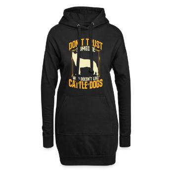 Australian Cattle Dog nicht vetrauen - Hoodie-Kleid - Schwarz - Vorne