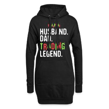 Mari Papa Légende du commerce - Sweat-shirt à capuche long Femme - noir - Devant