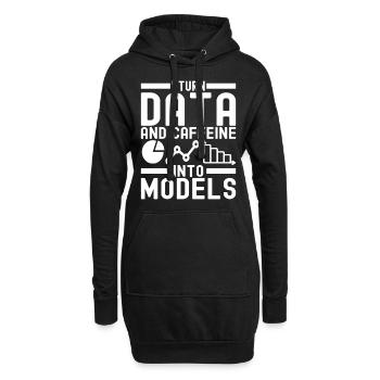 Data Science Datenanalyst - Hoodie-Kleid - Schwarz - Vorne