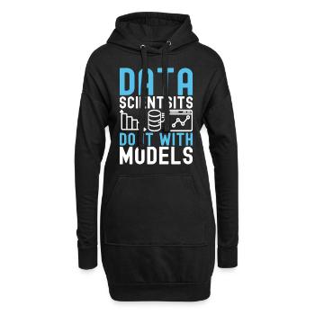 Data Science Datenanalyst - Hoodie-Kleid - Schwarz - Vorne