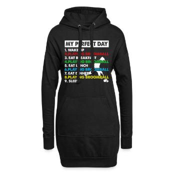 Broomball Player Broomball Sport Broomball Day Pla - Hoodie-Kleid - Schwarz - Vorne