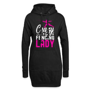 Fechten Fechtsport - Hoodie-Kleid - Schwarz - Vorne