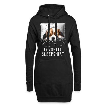 Beagle Favorite Sleepshirt - Hoodie-Kleid - Schwarz - Vorne