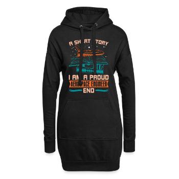 Aerospace Engineer A Short Story I Am Aeronautical - Hoodie-Kleid - Schwarz - Vorne