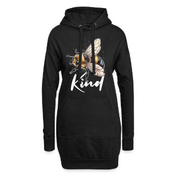 Bee Kind - Hoodie-Kleid - Schwarz - Vorne