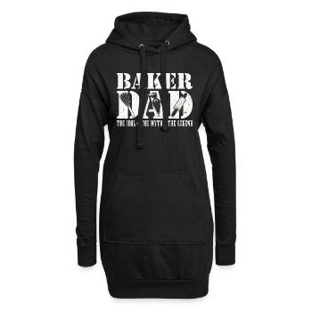 Baker Dad The Idol The Myth The Pastry Chef Bakers - Hoodie-Kleid - Schwarz - Vorne