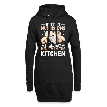 Mushrooms Gifts- Pilze Geschenkidee - Hoodie-Kleid - Schwarz - Vorne