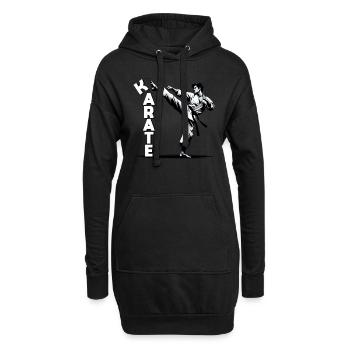 Karaté Karaté Combattant Arts Martiaux Shotokan - Sweat-shirt à capuche long Femme - noir - Devant