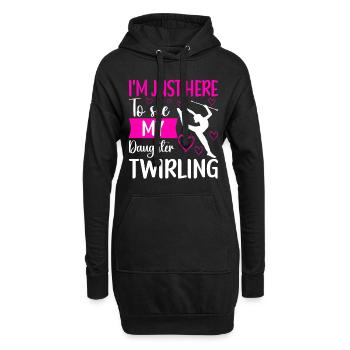 Majorette Gymnastique Majorettes Bâton Twirling - Sweat-shirt à capuche long Femme - noir - Devant