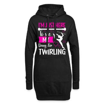Majorette Gymnastique Majorettes Bâton Twirling - Sweat-shirt à capuche long Femme - noir - Devant
