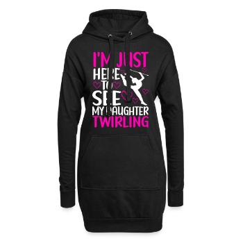 Majorette Gymnastique Majorettes Bâton Twirling - Sweat-shirt à capuche long Femme - noir - Devant