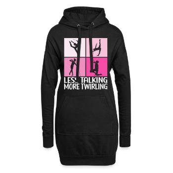 Majorette Gymnastique Majorettes Bâton Twirling - Sweat-shirt à capuche long Femme - noir - Devant