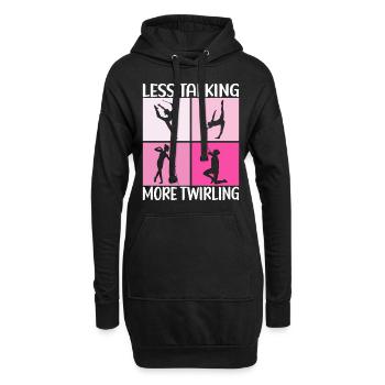 Majorette Gymnastique Majorettes Bâton Twirling - Sweat-shirt à capuche long Femme - noir - Devant