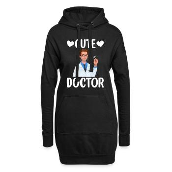 Mignon Docteur Médical Humour Hôpital Médecin - Sweat-shirt à capuche long Femme - noir - Devant