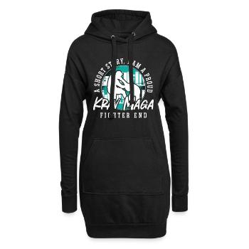 Krav Maga Fighter A Short Story Martial Artist - Hoodie-Kleid - Schwarz - Vorne