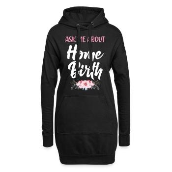 Infirmière spécialisée dans le travail et l’accouchement - Sweat-shirt à capuche long Femme - noir - Devant