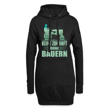 Keine Zukunft Ohne Bauern Landwirt Bauerndemo - Hoodie-Kleid - Schwarz - Vorne