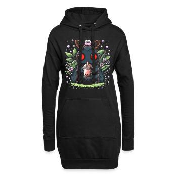 Thé à bulles Mothman - Sweat-shirt à capuche long Femme - noir - Devant