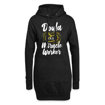 Doula accoucheuse Doula A.K.A. - Sweat-shirt à capuche long Femme - noir - Devant