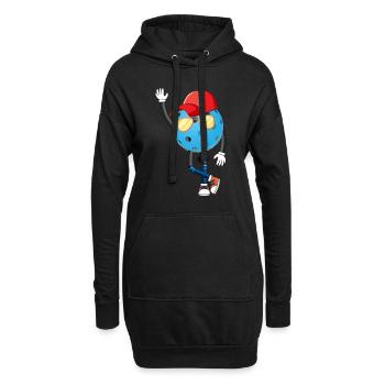 Drôle De Floorball Joueur Drôle De Floorball Mâle - Sweat-shirt à capuche long Femme - noir - Devant