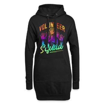 Escouade de bénévoles - Sweat-shirt à capuche long Femme - noir - Devant
